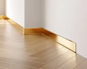 ILCOM Stainless steel Skirting board 100mm x 2700mm - Gold Polished