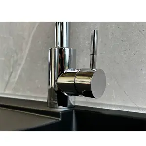 Reginox Chrome Stainless Steel Kitchen Sink Tap SALINA CH Square Neck Deck Mounted