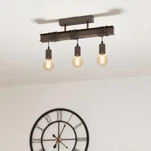 EGLO Townshend 4 Antique Brown Pendant Light