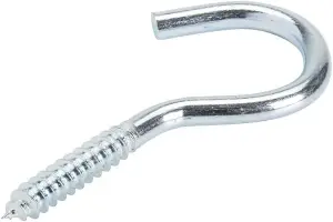 Steel Screw Hook Nails Large S Wall Fixing Hanging Steel 100mm BZP Pack of 2