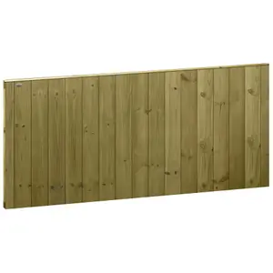 Ultimate Vertical Tongue & Groove Fence Panel (Pack of 4) Width: 6ft x Height: 3ft Interlocking Planks Fully Framed