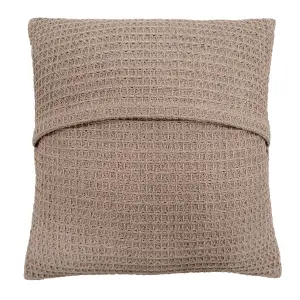 Bruges Filled Cushion With Geo Waffle Texture