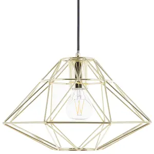 Beliani Modern Metal Pendant Lamp Gold GUAM