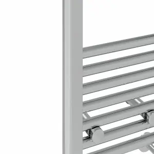 Rinse Bathrooms Smart WiFi Thermostatic Electric Bathroom Straight Heated Towel Rail Radiator with Timer 800x300mm - Chrome