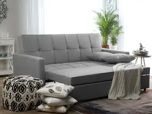 Solana 3 Seater Pull Out Sofa Bed Light Grey