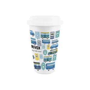 Bus Driver Ceramic Travel Mug - Novelty Public Transport & Driving Themed Gifts - Double-Walled Insulated Hot/Cold Drinks Cup