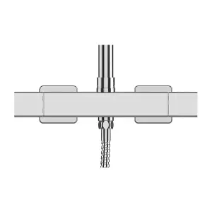 Gainsborough Square Dual Outlet Thermostatic Cool Touch Bar Mixer Shower + FFK