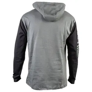 Caterpillar - Hooded Long Sleeve Tee - Grey - Tee Shirt - XXXXL