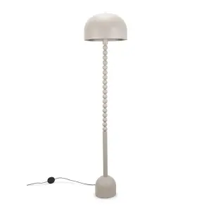 ValueLights Clement Grey Pebble Abstract Floor Lamp with Dome Lampshade Living Room Hallway Light