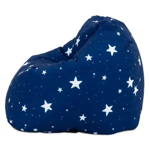 icon Kids Starry Skies Bean Bag Chair Navy Blue Childrens Bean Bags