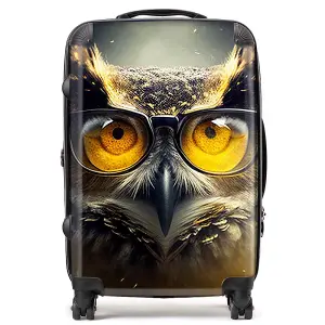 Owl Splashart Suitcase - Medium