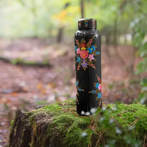 BillyCan Hand-Painted Picnic Water Bottle - 875ml - Carbon Pansy