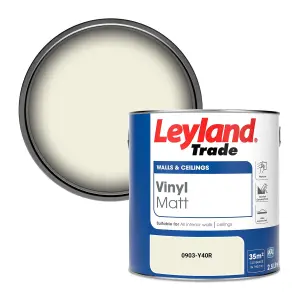 Leyland Trade Vinyl Matt Walls & Ceilings Emulsion Paint (0903-Y40R) 2.5L