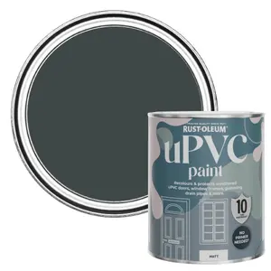 Rust-Oleum Black Sand Matt UPVC Paint 750ml