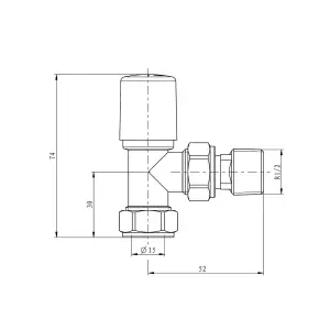 Nes Home Modern Angled Radiator Valves Anthracite