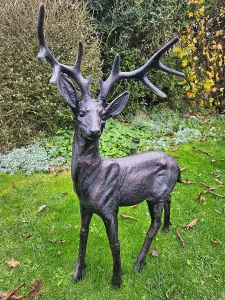 Standing Stag Buck Ornament cast from Aluminium Large