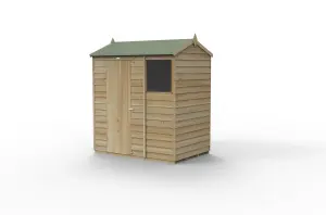 4LIFE Reverse Apex Shed 6x4 - Single Door - 1 Window