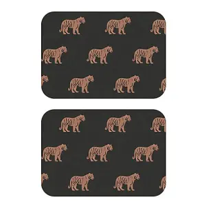 iStyle Luxe Tiger Set of 2 Velvet Backed Placemats