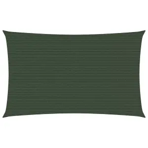 Berkfield Sunshade Sail 160 g/m2 Dark Green 2x5 m HDPE