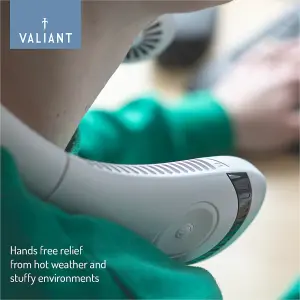 Valiant Neck Fan includes Wireless and Rechargeable Features - 3 Speed Settings