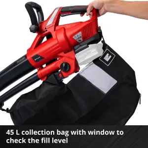 Einhell Cordless Leaf Blower Vacuum Vac 36V Brushless 45L Power X-Change GE-CL 36 Li E - Body Only