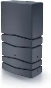 Garden Large Rectangular Plastic Water Butt Set Inc Connection kit 350 Litres Anthracite