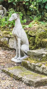 Single Large Sitting Greyhound Statue