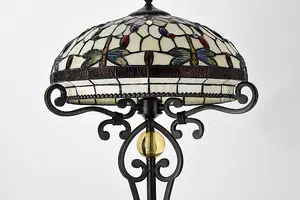 BELOFAY Tiffany Floor Lamps, Antique Stained Glass Handmade Tiffany Lights Floor Lamps 16x62 Inchs