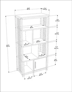 Decorotika Valero Bookcase Shelving Unit