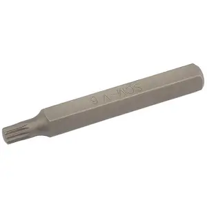 Draper Expert M6 x 75mm Spline 10mm Insert Bit for Mechanic's Bit Sets 21932, 33614 and 59985 26281