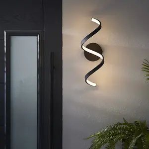 Luminosa Astral Modern Integrated LED Bathroom Wall Light Textured Black, Warm White, IP44