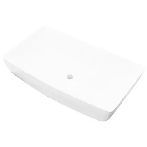 Luxury Ceramic Basin Rectangular Sink White 71 x 39 cm