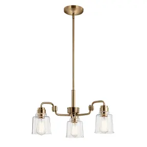 Elstead Kichler Aivian Multi Arm Pendant Ceiling Light Weathered Brass