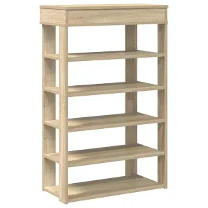 Berkfield Shoe Rack Sonoma Oak 60x30x98 cm Engineered Wood