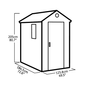 Keter Darwin 6x4 ft Plastic Shed with floor