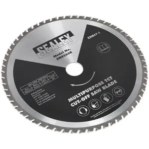 Versatile 250mm TCT Cut-Off Circular Saw Blade for Steel, Wood, and Plastic