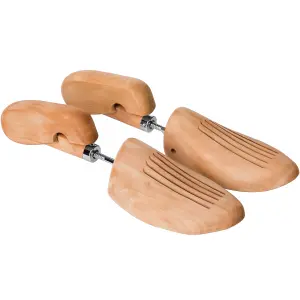 Shoe Stretcher 2 Pairs - made of lotus wood, for women's and men's shoes - brown