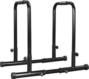 Dip Bars Station Pull Up Bars Heavy Duty Steel Dip Station 227Kg500lbs Weight Capacity Adjustable Height Stands for Home Gym Fitn