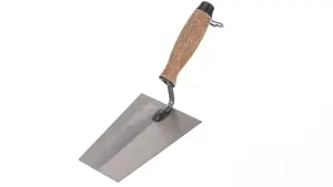 Toolty Bucket Trowel with Cork Handle 160mm Grinded Carbon Steel for Brickwork and Plastering Rendering Masonry DIY