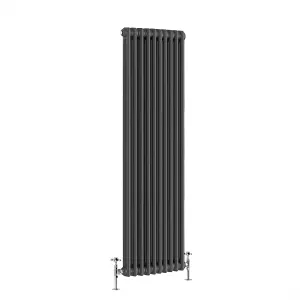 Right Radiators 1800x470 mm Vertical Traditional 2 Column Cast Iron Style Radiator Anthracite