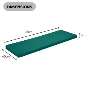 Dark Green Garden Bench Seat Cushion Non Slip Comfortable Patio Bench Cushions Swing Cushions