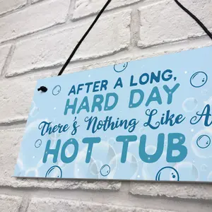 Red Ocean FUNNY HOT TUB SIGN Garden Signs And Plaque Summer House Plaque Pool Jacuzzi Gift