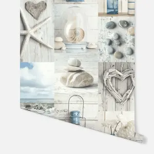 Arthouse Maritime Collage Wallpaper