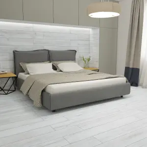 Fitz Matt White Wood Effect Porcelain Outdoor Tile - Pack of 64, 22.656m² - (L)1200x(W)295