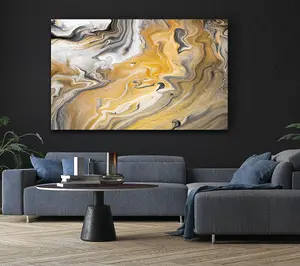 Subtle Liquid Colours Canvas Print Wall Art - Medium 20 x 32 Inches