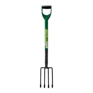 New Garden Border Digging Fork Gardening Hand Tool Carbon Steel 4 Tooth