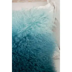 Bosie Blue Ombre Luxury Fur Cushion