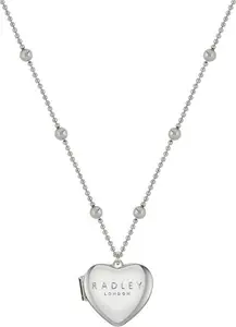 Radley Silver Plated Bobble Chain Heart Locket Necklace