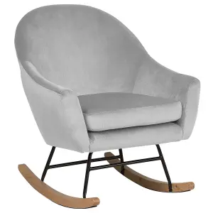 Rocking Chair OXIE Velvet Light Grey