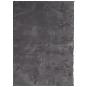 Rug HUARTE Short Pile Soft and Washable Anthracite 200x280 cm